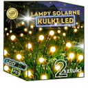 SOLÁRNA ZÁHRADNÁ LAMPA LED GULIČKY POHNANÉ SO SNÍMAČOM GUĽOVÁ DEKORÁCIA 2 ks