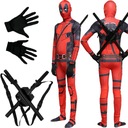 SÚPRAVA KOSTÝMU DEADPOOL 2 MEČOV OUTFIT PRE DOSPELÝCH DISPOSSIEM 190 XL/XXL