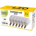 6x E14 LED žiarovka 720lm 8W HEAT guľa