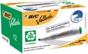 BIC VELLEDA DRY WRAP BOARD MARKER GREEN skosený zelený x 12