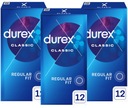 Sada kondómov DUREX Classic, klasická, bezpečná a spoľahlivá, 36 ks.