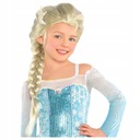 Parochňa Elsa, Blond VLASY, BRITSKÉ, OUTFIT, MRAZENÝ KOSTÝM, Efektné šaty Elsa na ples