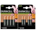 8x Duracell batéria 4xAA 2500mAh + 4xAAA 900mAh