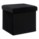 Pouffe Luna Velvet Black 31x31 cm