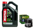 Olej MOTUL 5100 10W40 4L. + Filter HF138, Kymco Maxxer 450i, 11-15 rokov.