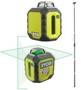 RYOBI KRÍŽOVÝ LASER 25M 3D ZELENÝ 360 + PÓL