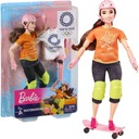 BARBIE OLYMPIJSKÁ BÁBIKA SO SKATEBOARDOM TOKYO SKATER