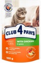 CLUB 4 PAWS pre mačky - kuracie mäso v omáčke 24x100 g