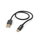 HAMA FABRIC NABÍJANIE/DÁTA USB 2.0 A-C 1,5 m NYLON ČIERNA