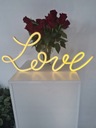 Neónová LED - Love, biela, 61x27,4 cm