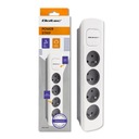 Qoltec Predlžovací kábel Power strip 4 zásuvky 1,8m osvetlený vypínač