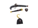 Pirate set 4 kusy Pirate Pirate Gun Čelenka