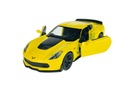 WELLY 2017 CHEVROLET CORVETTE Z06 YELLOW 1:34 NOVINKA