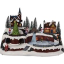 CHRISTMAS SCENE LED ICE RING hudobný box 41 cm