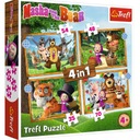 Trefl Puzzle Máša a medveď v lese 4v1