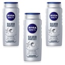 Nivea Men Silver pánsky sprchový gél Sada 3 x 500 ml