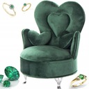Šperkovnica Venuša, kreslo srdce, zelená