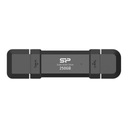 Externý SSD disk Silicon Power DS72 250 GB USB-A USB-C 1050/850 MB/s čierny