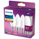 Žiarovky Philips 4,3W / E14 / 470lm / teplá LED x3