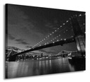 Brooklyn Bridge v noci Obraz na plátne 80x60 cm