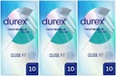 DUREX Invisible CLOSE FIT kondómy 30 kusov