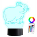 3D LED NOČNÁ LAMPA Capybara Capibara MEM 16 farieb + diaľkové ovládanie