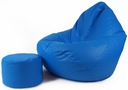 Pouffe Kreslo XXXL BLUE sedacia taška pouf darčeková guľa