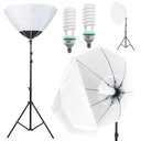 2x HEMISFÉROVÁ softbox štúdiová lampa, 250W žiarovky