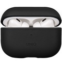 UNIQ puzdro Terra AirPods Pro 2 genuine Leather (2022/2023) black/dalla