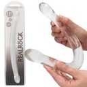 Priehľadné, obojstranné dildo pre páry, flexibilné, 42 cm. RealRock