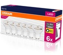 6x GU10 LED žiarovka 4,5W = 35W 2700K 120° OSRAM