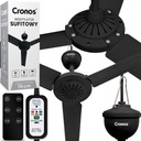 Cronos FC11-70 stropný ventilátor 70cm čierny + diaľkové ovládanie