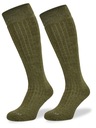 Vlnené poľovnícke ponožky, khaki podkolienky