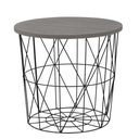 MARIFFA Metal Basket Table Black Grey Loft HIT