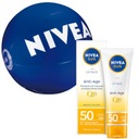 NIVEA SUN Opaľovací krém proti vráskam SPF50 50ml + Guľôčka