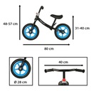 Ultraľahký balančný bicykel Trike Fix Balance 1,8 kg, čierno-modrý