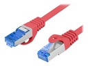 LANBERG patchcord kat.6A FTP LSZH CCA 1m červený