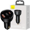 BASEUS NABÍJAČKA DO AUTO 1X USB-A 1X USB-C LED DISPLEJ PD QC 100W