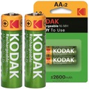 2x BATÉRIE BATÉRIE KODAK AA R6 2600mAh Ni-MH 2ks