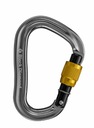 Black Diamond Vaporlock Screwgate Carabiner - tmavo šedá/žltá