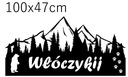 Nálepka Włóczykij Mountains Forest Travel 100x47cm