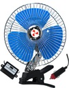 VENTILÁTOR AUTO OTOČNÝ VENTILÁTOR KLIP 12V