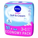 Soft&Cream 3+1 utierky Nivea 4x63 ks.