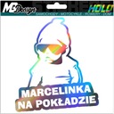 Nálepka na okno MARCELINKA ON BOARD HOLOGRAM