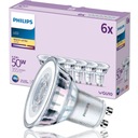 PHILIPS SET 6x GU10 LED žiarovka 4,6W = 50W 2700K TEPLÁ 355lm 36° 230V