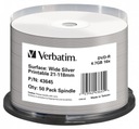 Verbatim DVD-R DataLivePlus SILVER Print CB 50