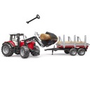 BRUDER 02046 Traktor Massey Ferguson s prívesom