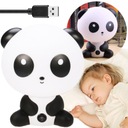 NOČNÁ LAMPA PRE DETI, DARČEK MEDVEĎ PANDA, BIELA