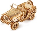 VOJENSKÝ JEEP DREVENÝ EKO 3D PUZZZLE EKOLOGICKÝ