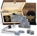 WHISKY SET STONES CUBE TONGERS BOX